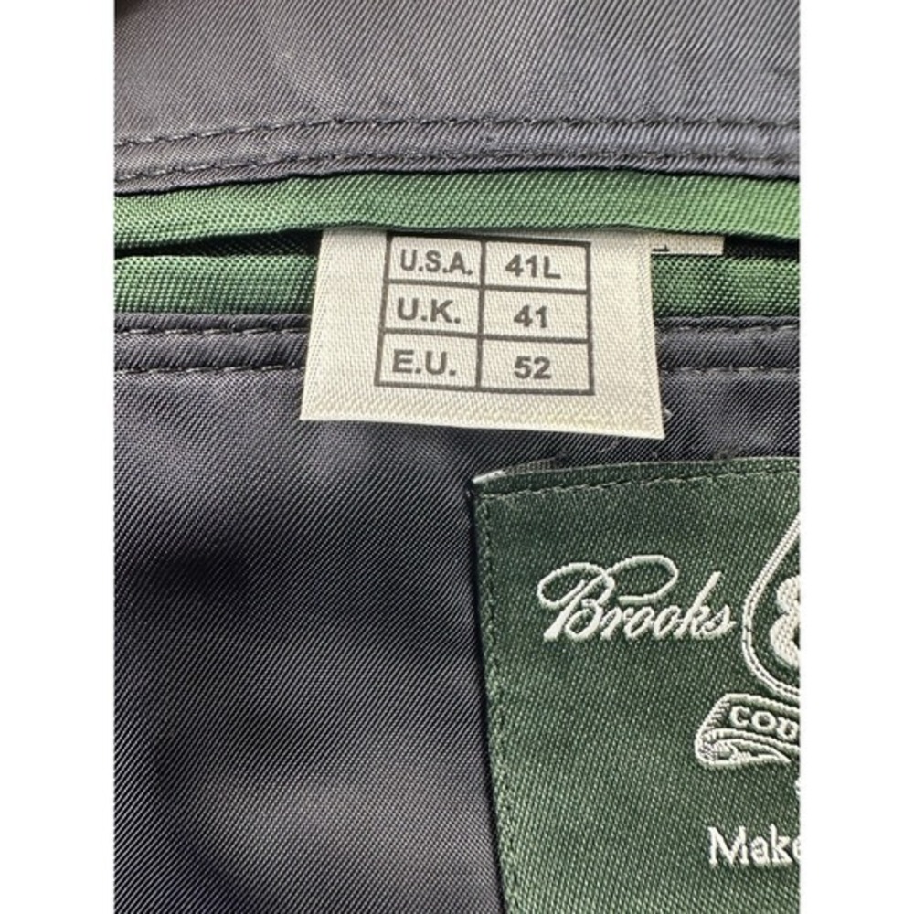Brooks Brothers Black Gold Button Saxxon Wool Men's‎ Blazer Madison Fit 41L - Picture 6 of 7